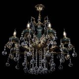 Люстра бронзовая Алфея Малахит №8 шар в Костроме Люстра бронзовая Алфея Малахит №8 шар в Костроме