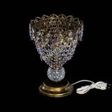 Настольная лампа Астра ажур №1 под бронзу Фиолетовая в Костроме