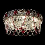 Люстра Хрустальный Каскад Ажур красный в Костроме Люстра Хрустальный Каскад Ажур красный в Костроме