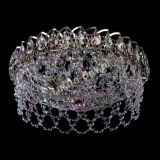Люстра Хрустальный Каскад Ажур розовый в Костроме