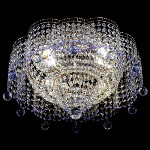 Люстра Камелия №4 фиолетовая в Костроме Гусь Хрустальный