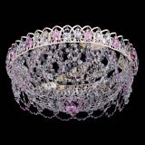 Люстра Каскад Ажур Розовая белая в Костроме Люстра Каскад Ажур Розовая белая в Костроме