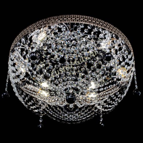 Люстра Венеция Жасмин черная в Костроме Гусь Хрустальный
